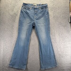 Signature by Levi's Heritage Jeans Womens 16 Blue Cotton Denim Flared High-Rise